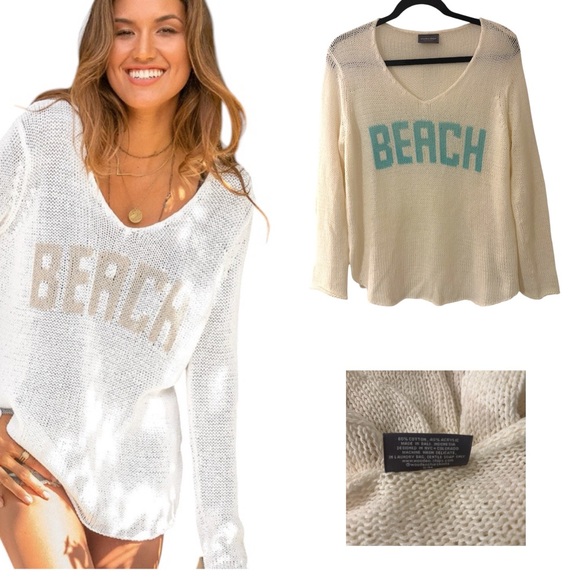 Wooden Ships Sweaters - Wooden Ships Beach V Cotton Sweater